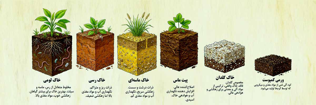 شناخت انواع خاک برای کاشت گیاهان مختلف